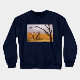 Namibia. Namib-Naukluft National Park. Deadvlei. Dead Trees. Fog. Crewneck Sweatshirt